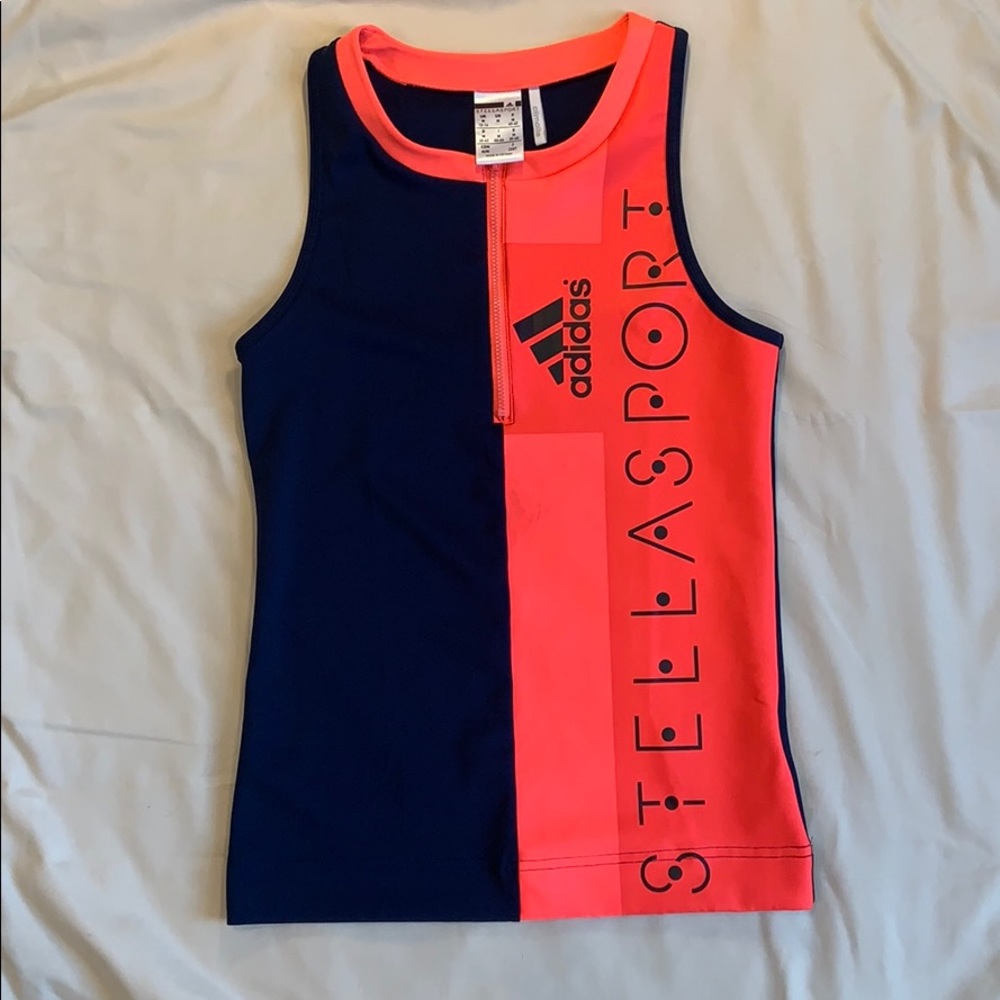 ADIDAS Stella McCartney Quarter-zip Tank Top